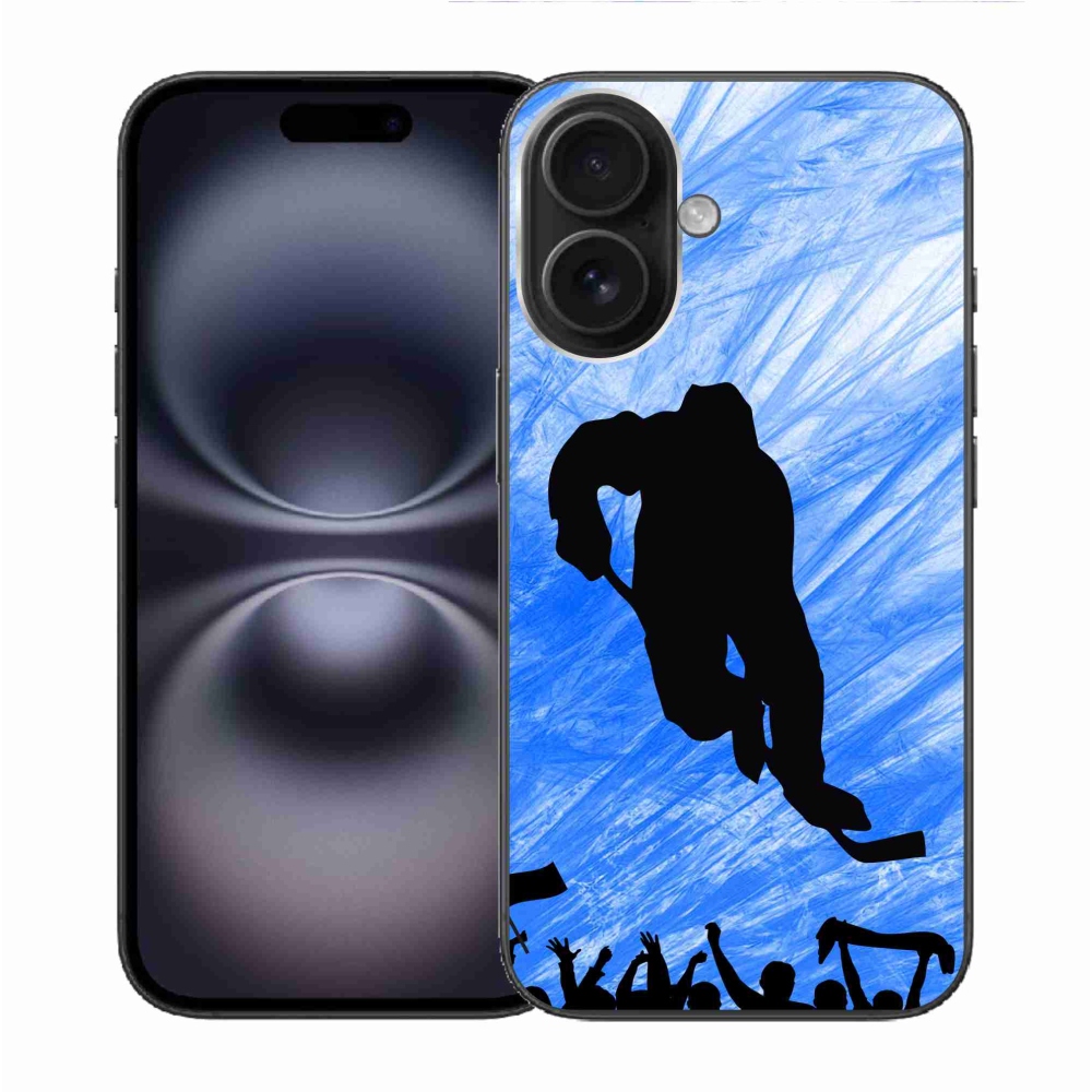 Gelový kryt mmCase na iPhone 16 - hokejový hráč