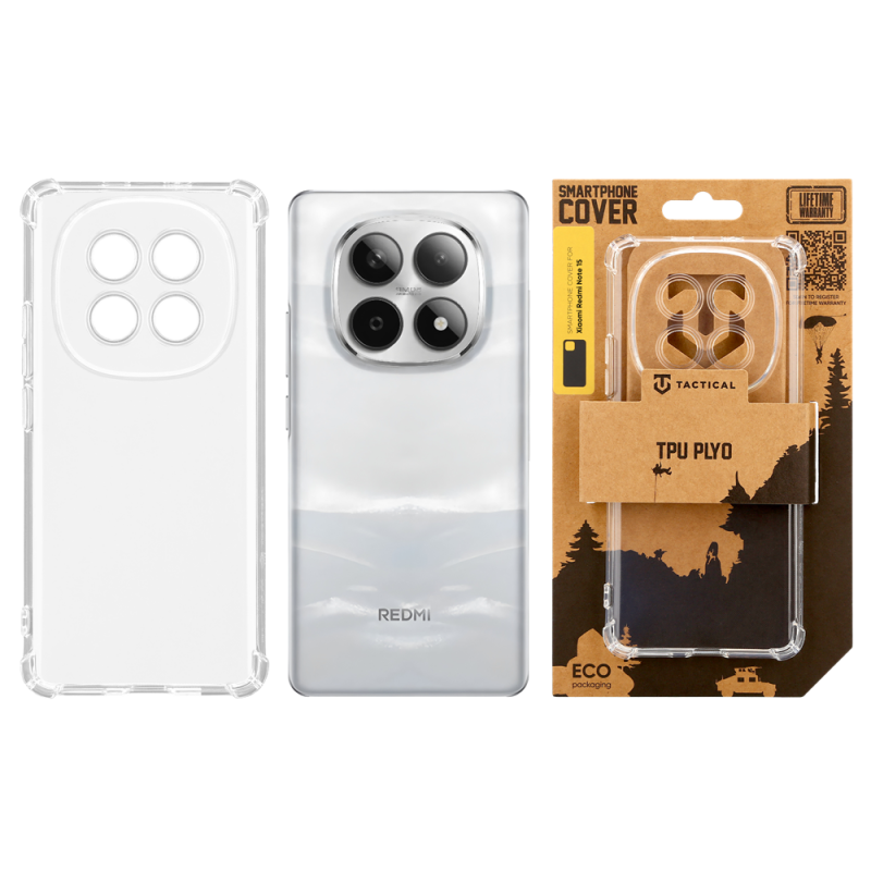 Tactical TPU Plyo Kryt pro Xiaomi Redmi Note 15 Transparent