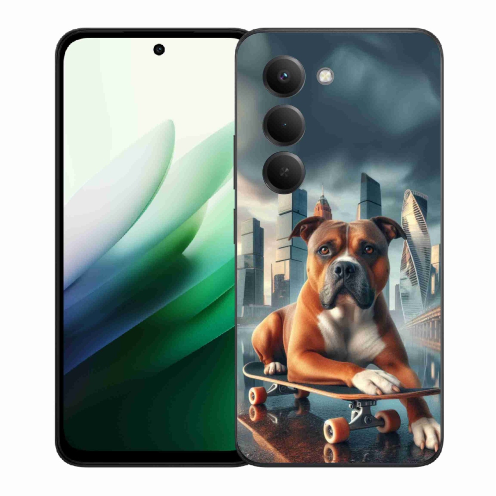 Gelový kryt mmCase na Xiaomi Redmi 15 5G - pes na skateboardu