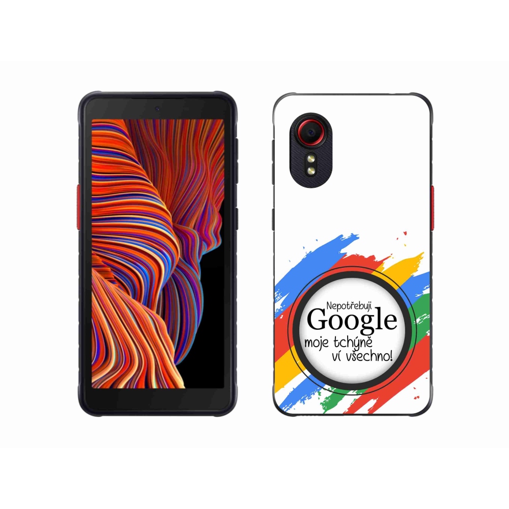 Gelový kryt mmCase na Samsung Galaxy Xcover 5 - tchýně ví všechno bílé pozadí