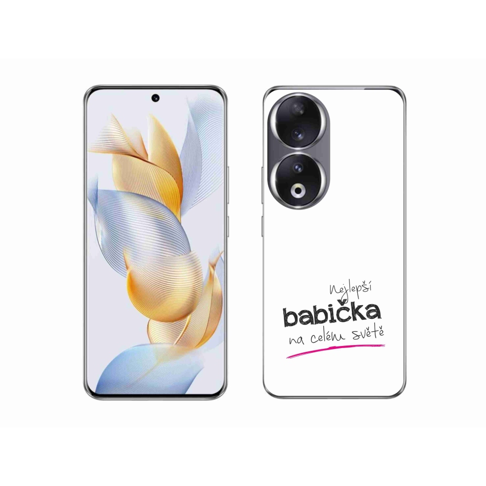 Gelový kryt mmCase na Honor 90 - nejlepší babička 4 bílé pozadí