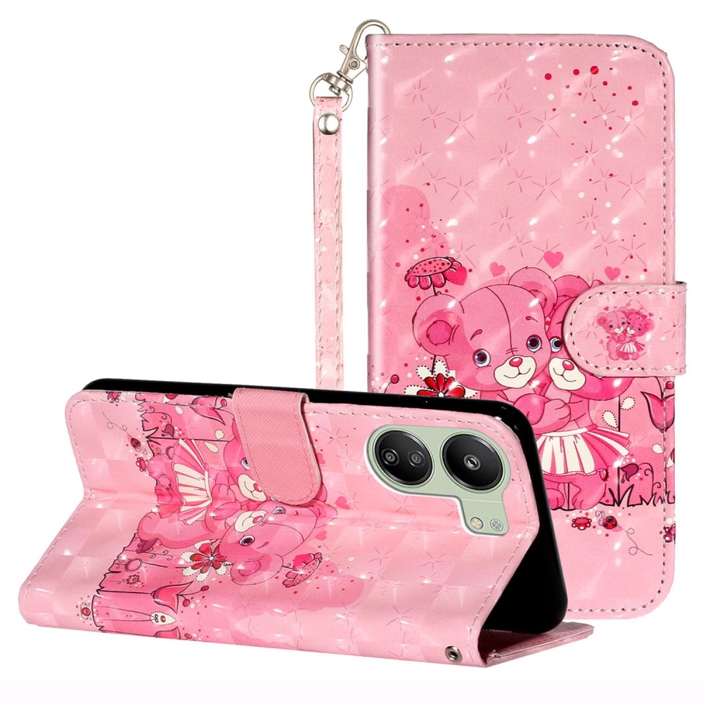 Decor knížkové pouzdro pro Xiaomi Poco C65/Redmi 13C - medvídci