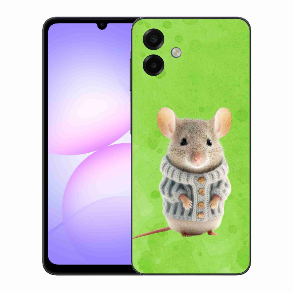 Gelový kryt mmCase na Samsung Galaxy A07 4G - myška ve svetru