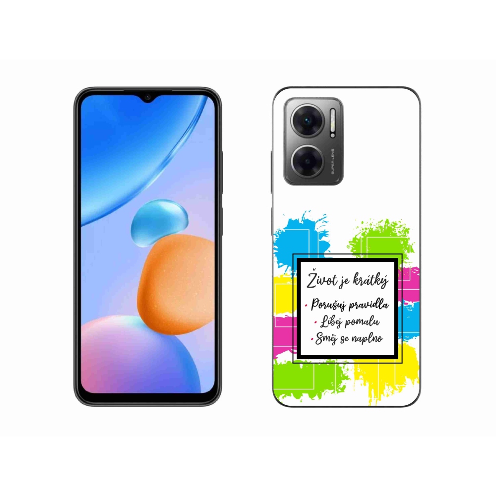 Gelový kryt mmCase na Xiaomi Redmi 10 5G - citát 5 bílé pozadí