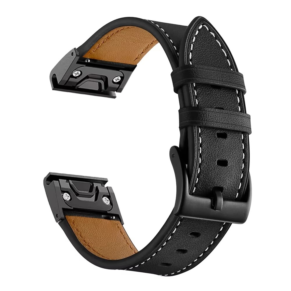 Leathe koženkový řemínek na Garmin Fenix 8 Pro 47mm/Fenix 8 47mm - černý