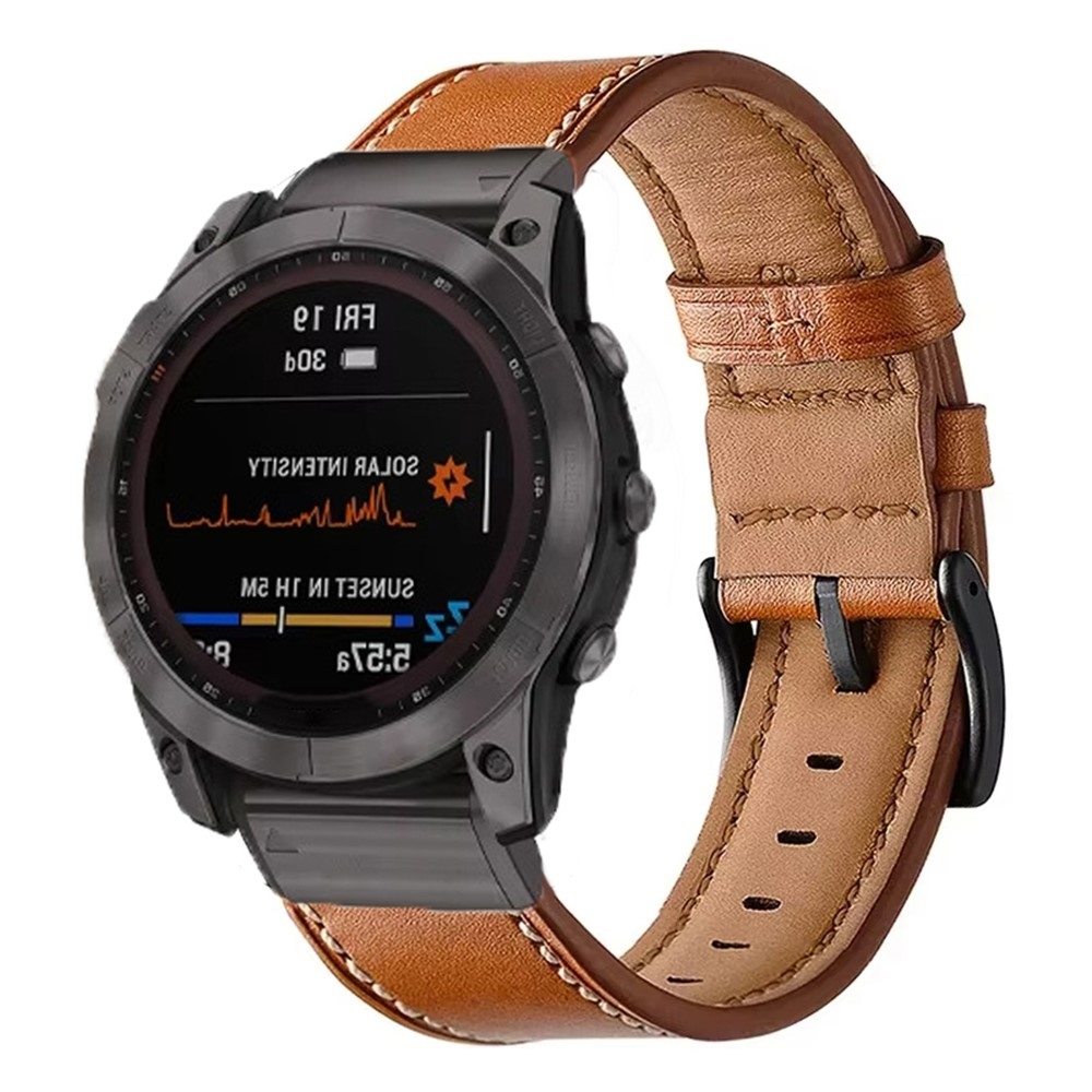 Leathe koženkový řemínek na Garmin Fenix 8 Pro 47mm/Fenix 8 47mm - hnědý