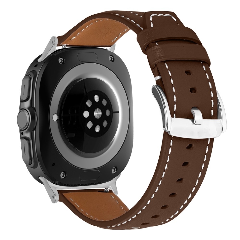 Leathe koženkový řemínek na Samsung Galaxy Watch8 Classic 46mm/Watch8 44mm/40mm - hnědý