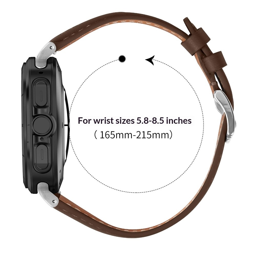 Leathe koženkový řemínek na Samsung Galaxy Watch8 Classic 46mm/Watch8 44mm/40mm - hnědý