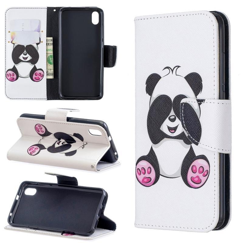 Leather PU kožené peněženkové pouzdro na mobil Xiaomi Redmi 7A - roztomilá panda