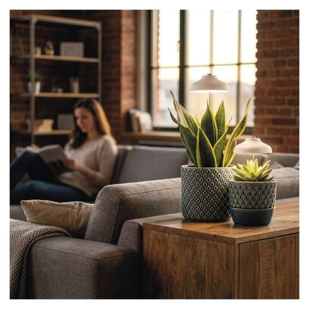 LED GROW pěstební lampa 5 W, časovač - bílá