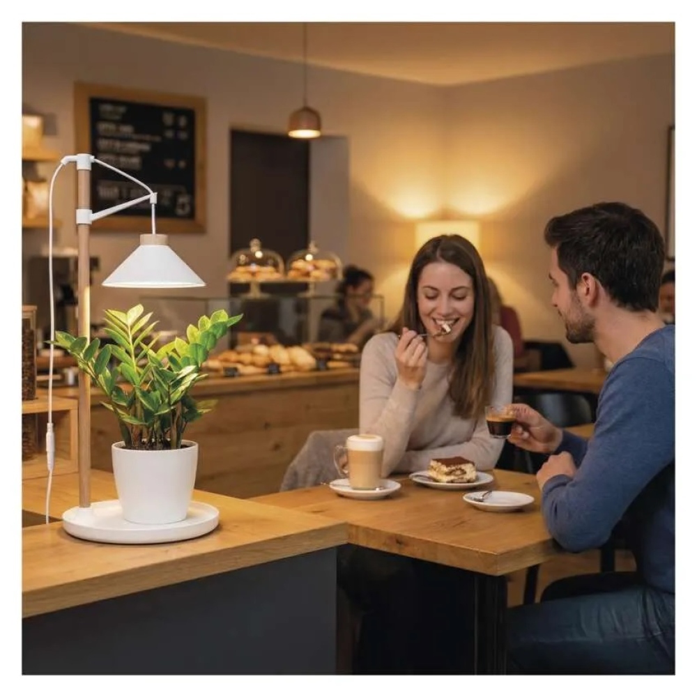 LED GROW pěstební lampa 7 W, časovač - bílá