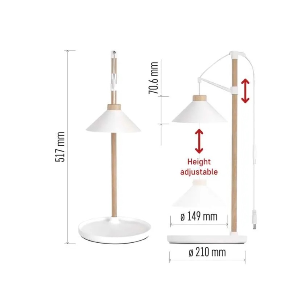 LED GROW pěstební lampa 7 W, časovač - bílá