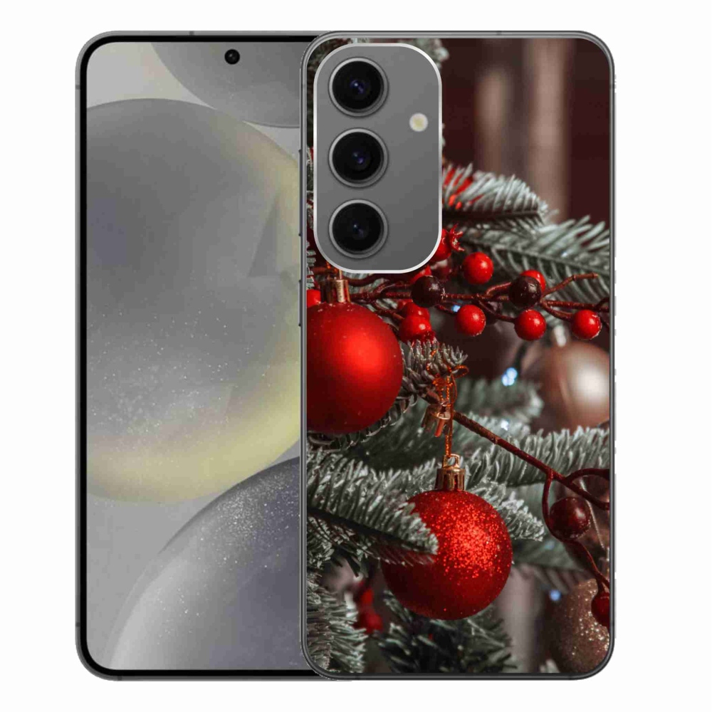 Gelový kryt mmCase na Samsung Galaxy S24+ - vánoční ozdoby 2