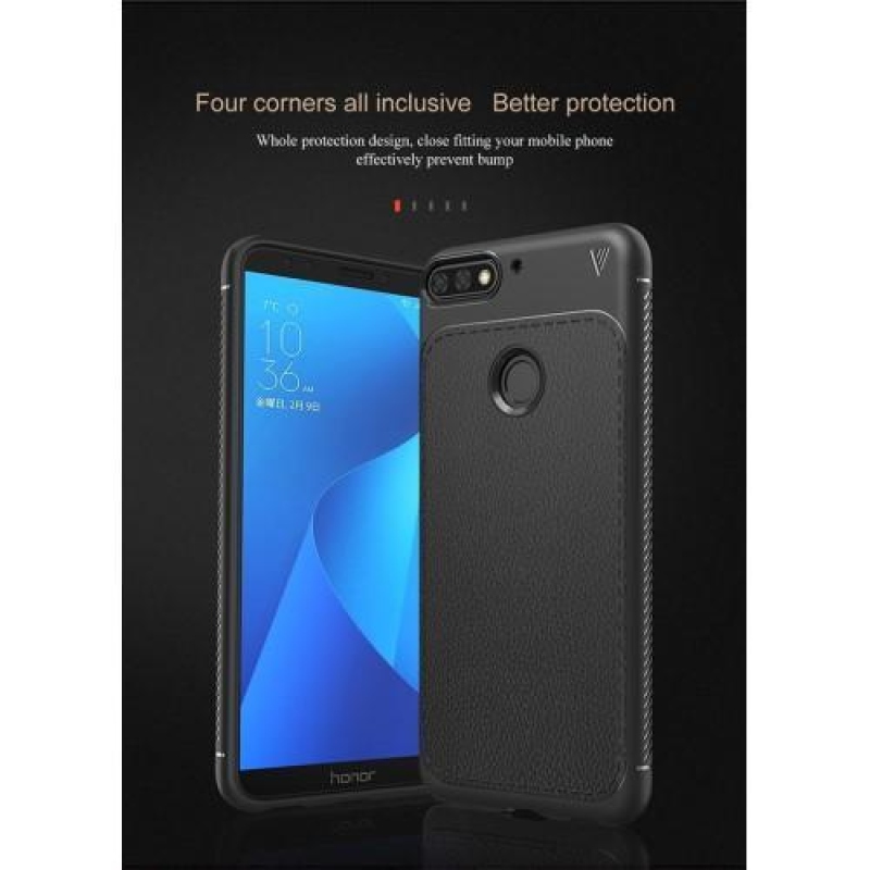 LEN gelový obal s texturou na Huawei Y7 Prime (2018) a Honor 7C - černý