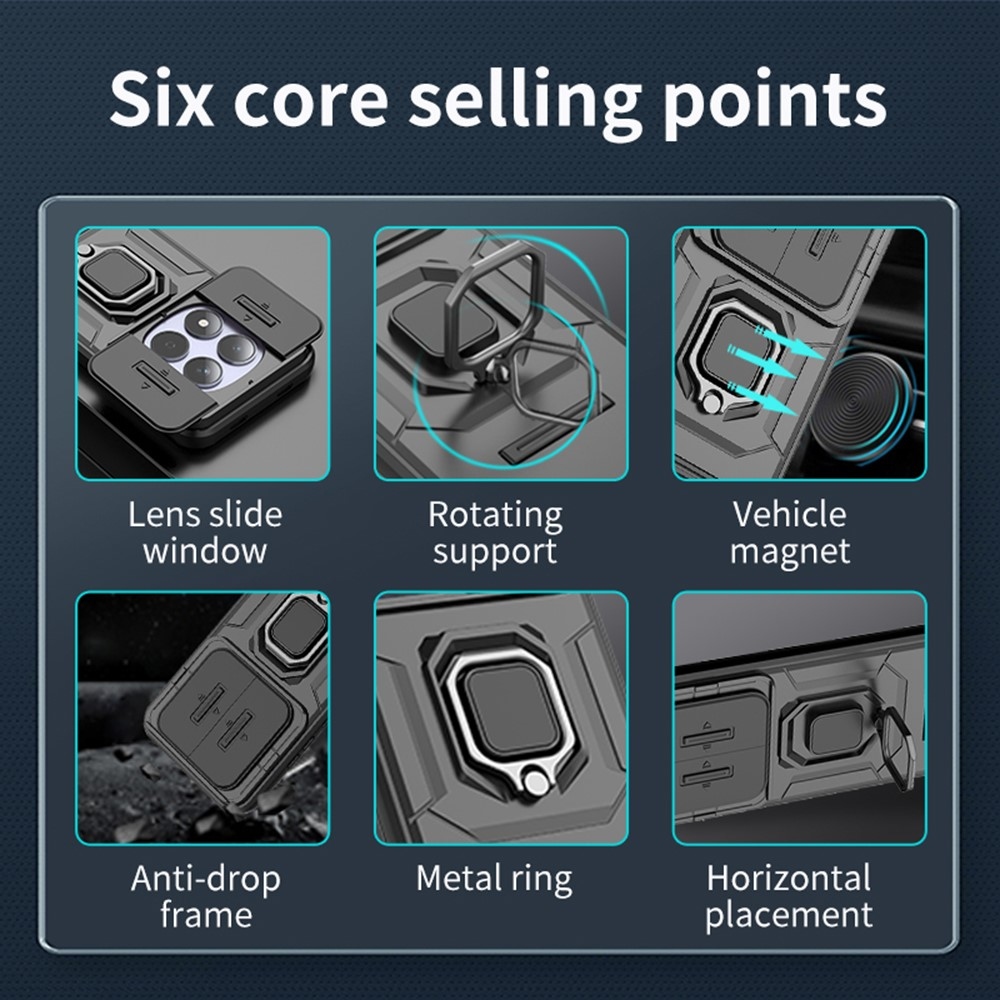 Lens odolný kryt na Xiaomi Redmi Note 15 Pro 5G - černý