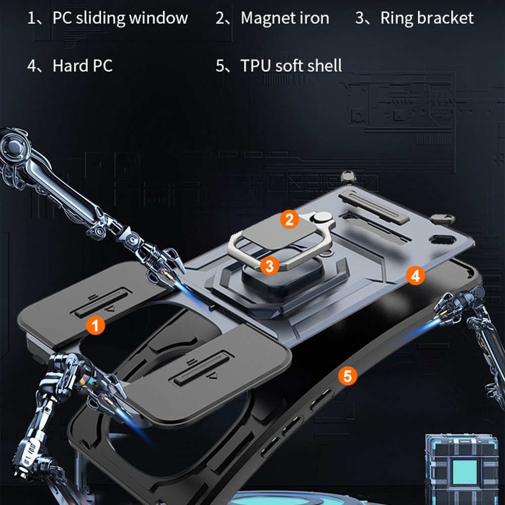 Lens odolný kryt na Xiaomi Redmi Note 15 Pro 5G - černý