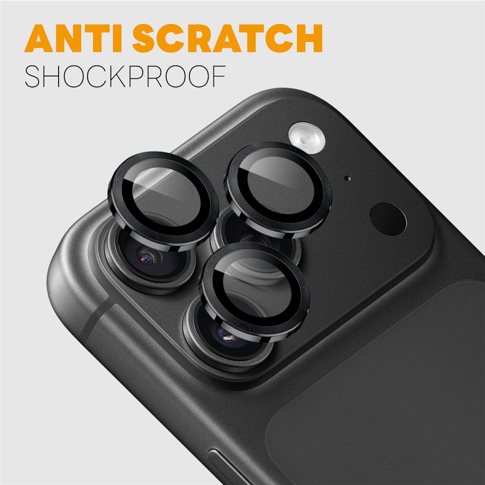 Lens sklo čočky fotoaparátu (samostatná skla) na mobil iPhone 18 Pro Max/18 Pro - černé