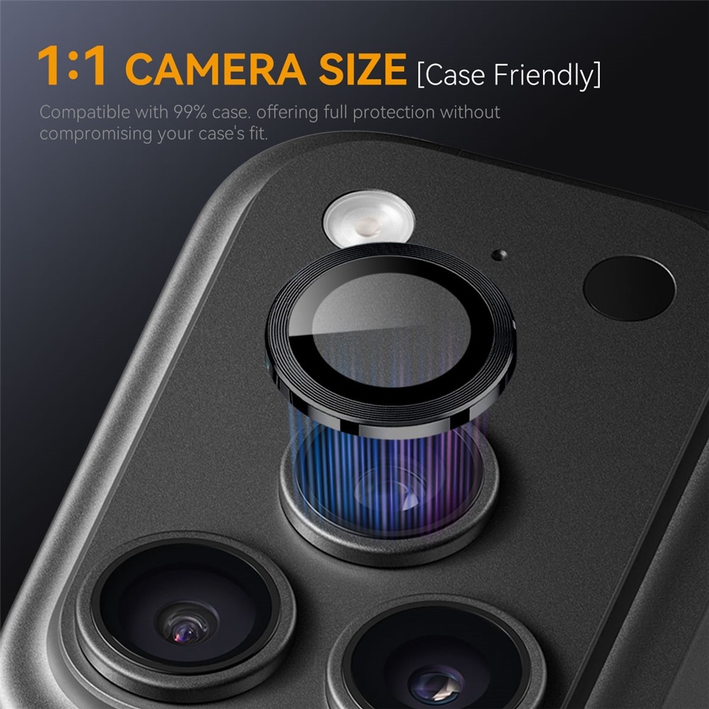 Lens sklo čočky fotoaparátu (samostatná skla) na mobil iPhone 18 Pro Max/18 Pro - černé