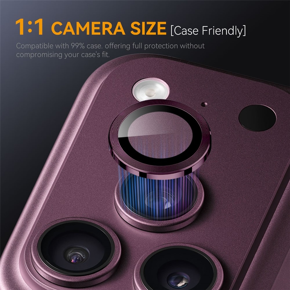 Lens sklo čočky fotoaparátu (samostatná skla) na mobil iPhone 18 Pro Max/18 Pro - fialové