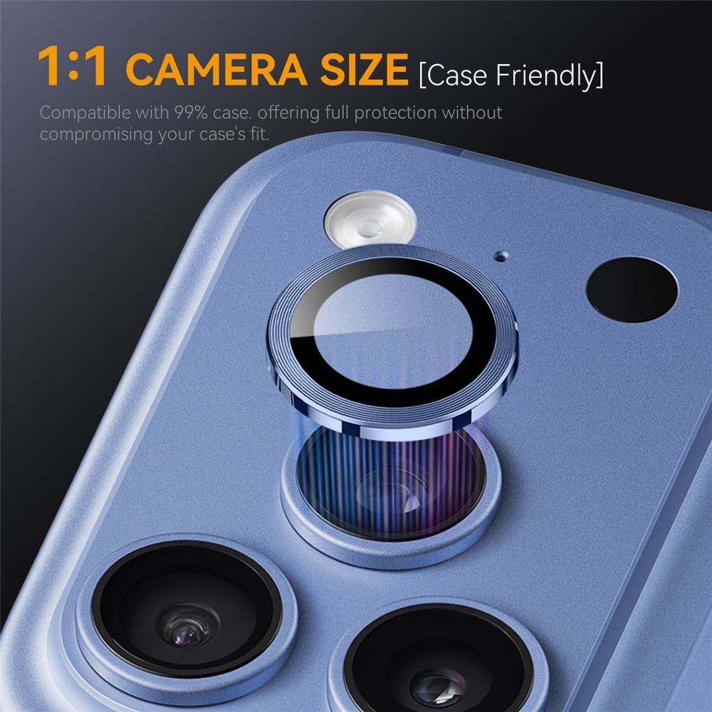 Lens sklo čočky fotoaparátu (samostatná skla) na mobil iPhone 18 Pro Max/18 Pro - modré
