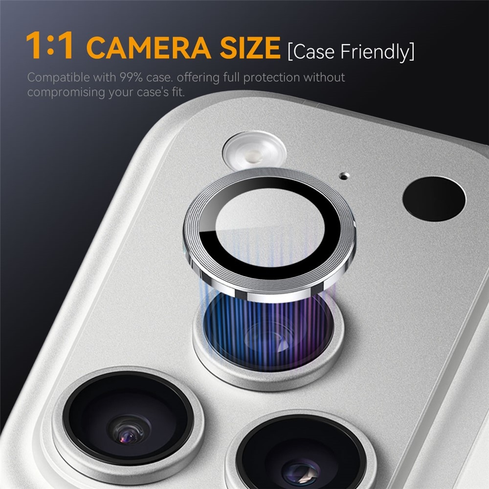 Lens sklo čočky fotoaparátu (samostatná skla) na mobil iPhone 18 Pro Max/18 Pro - stříbrné