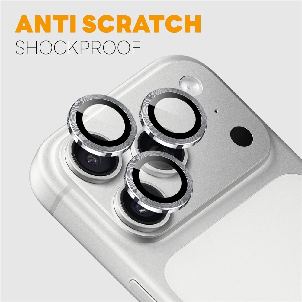 Lens sklo čočky fotoaparátu (samostatná skla) na mobil iPhone 18 Pro Max/18 Pro - stříbrné