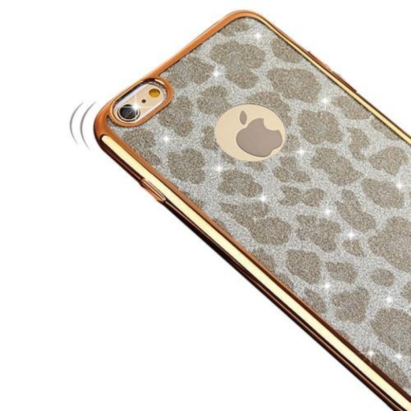 Leopard matný gelový obal na iPhone 6s Plus a 6 Plus - modrý
