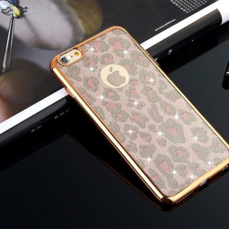 Leopard matný gelový obal na iPhone 6s Plus a 6 Plus - růžový