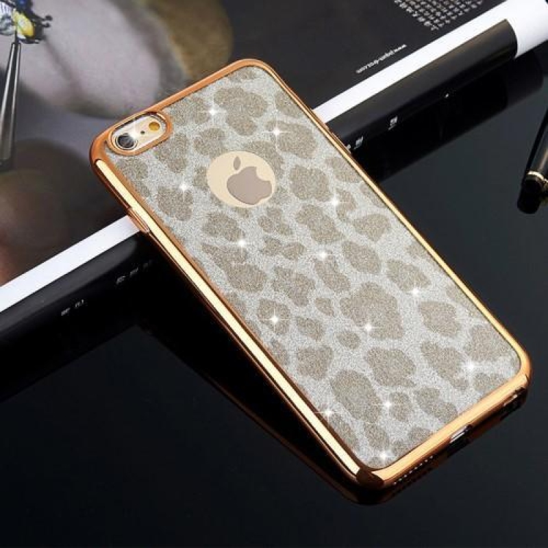 Leopard matný gelový obal na iPhone 6s Plus a 6 Plus - šedý