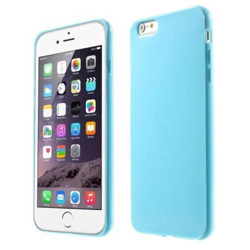 Lesklý gelový obal na iPhone 6s Plus a 6 Plus - modrý