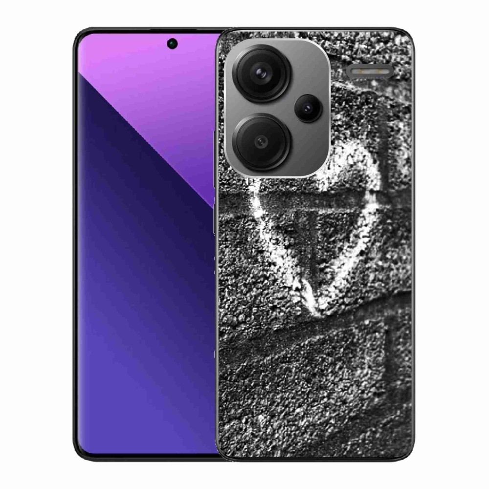 Gelový kryt mmCase na Xiaomi Redmi Note 13 Pro+ 5G - srdce na zdi