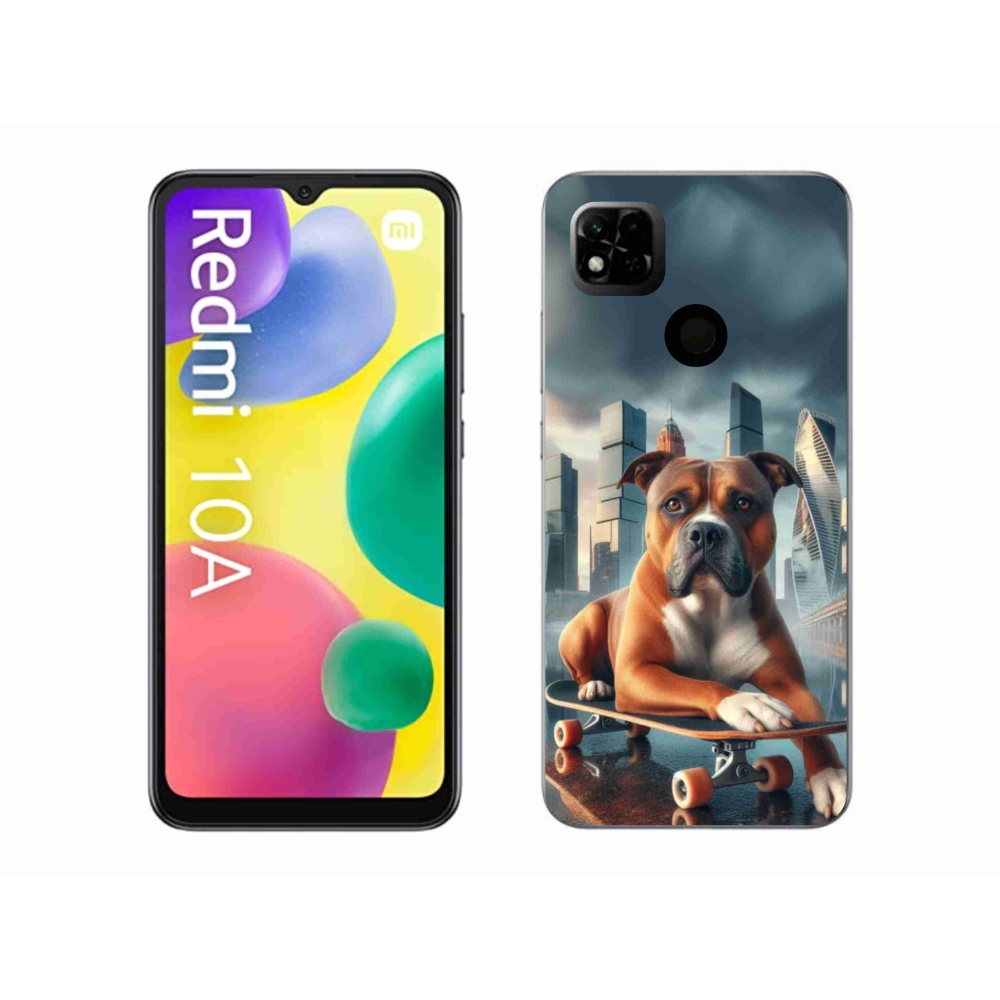 Gelový kryt mmCase na Xiaomi Redmi 10A - pes na skateboardu