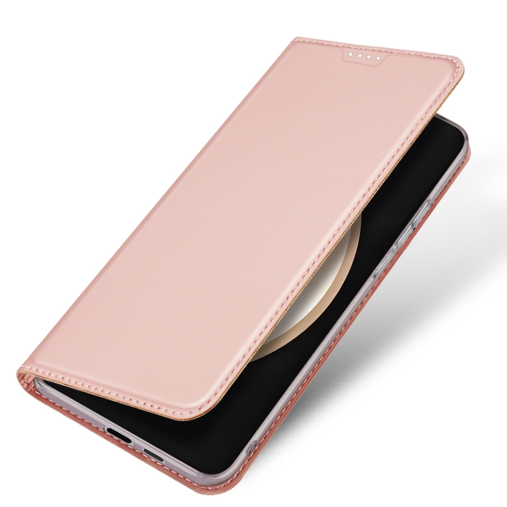 DUX knížkové pouzdro na Samsung Galaxy S25 FE - růžovozlaté