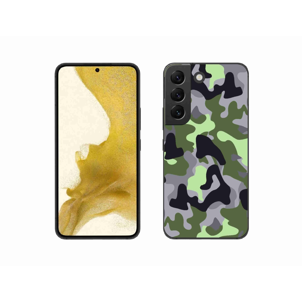 Gelový kryt mmCase na Samsung Galaxy S22 5G - maskáčový vzor 7