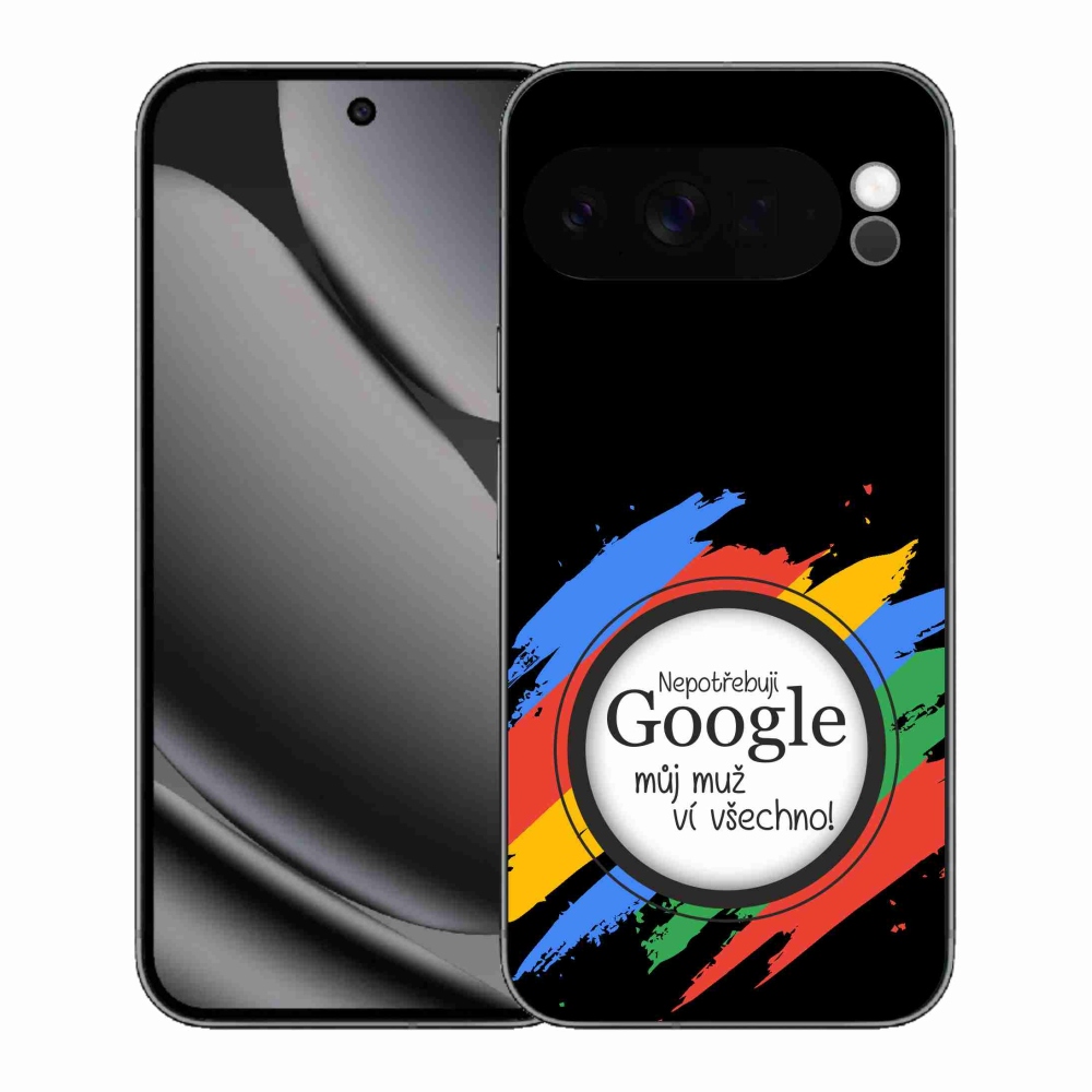 Gelový kryt mmCase na Google Pixel 10 Pro XL - muž ví všechno černé pozadí