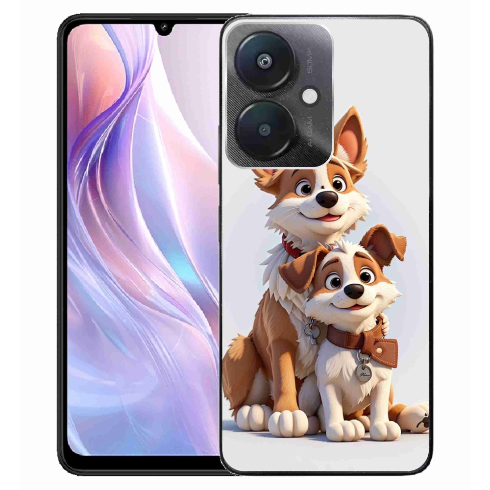 Gelový kryt mmCase na Xiaomi Redmi 13C 5G - kreslení psi