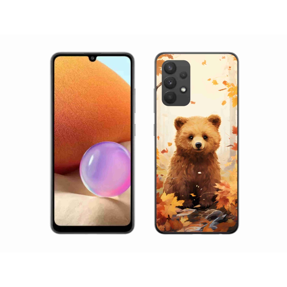 Gelový kryt mmCase na Samsung Galaxy A32 4G - medvěd v lese