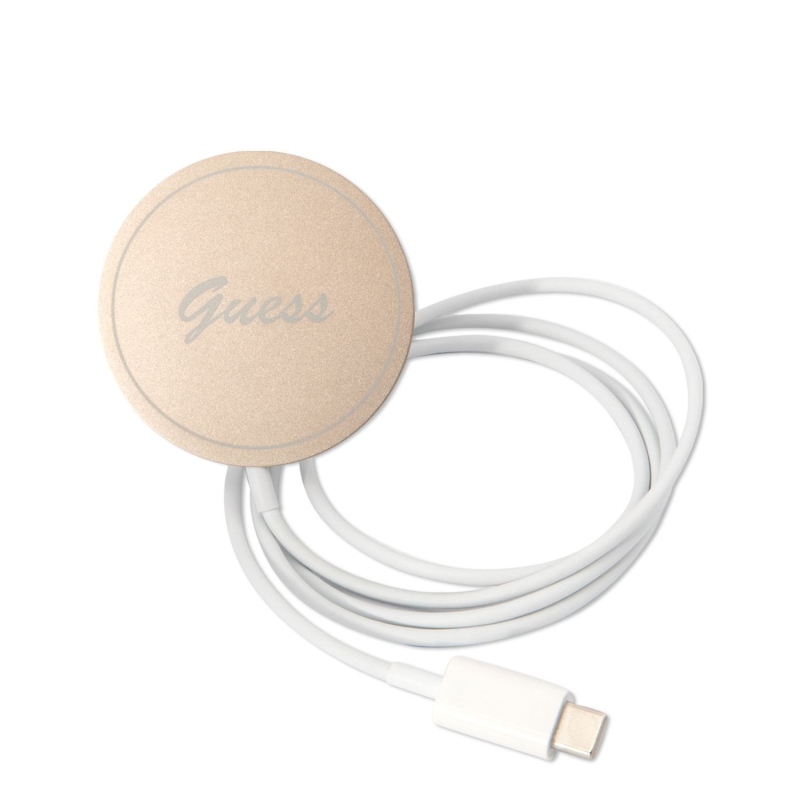 Guess 4G MagSafe Kompatibilní Zadní Kryt + Bezdrátová Nabíječka pro iPhone 14 Pro Max Brown