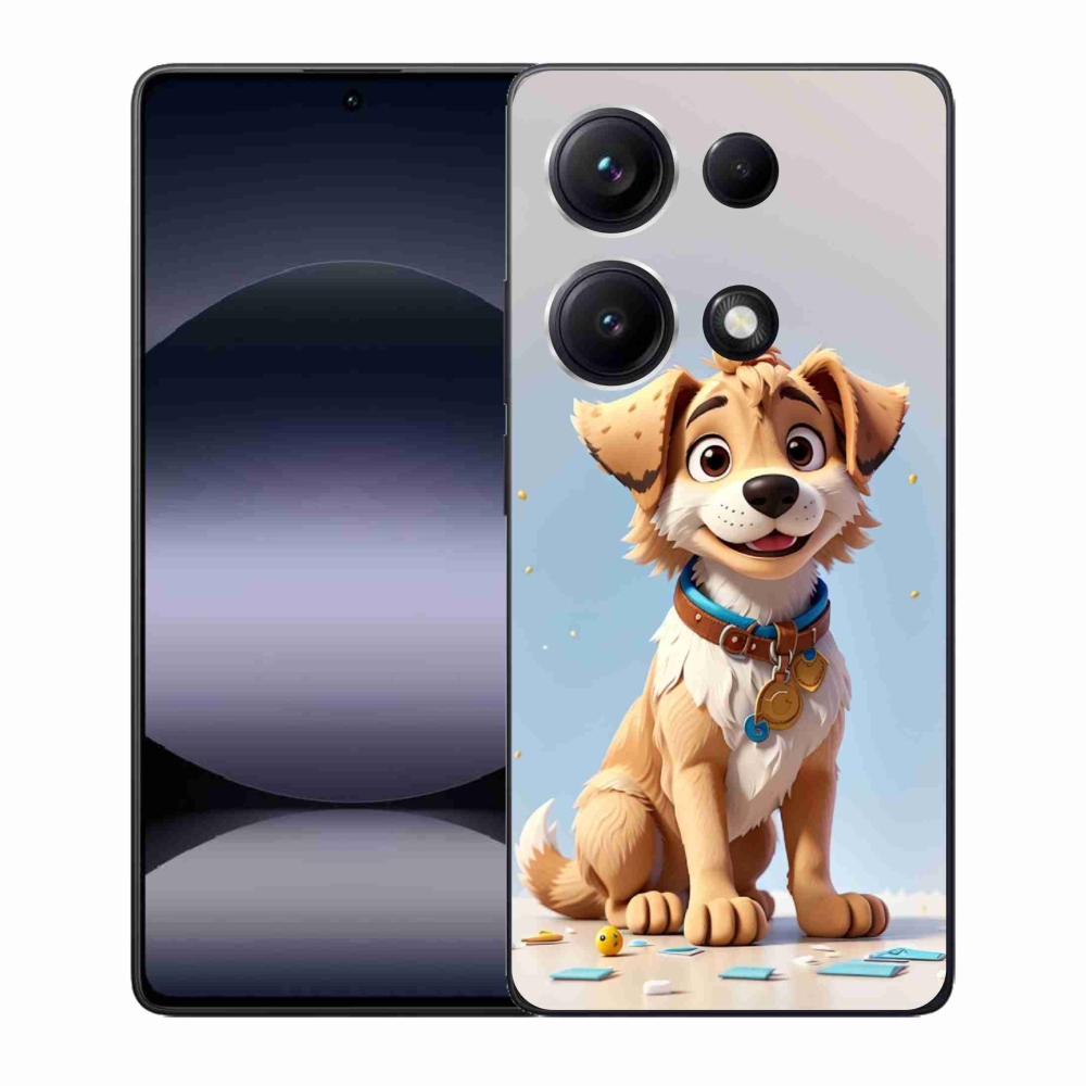 Gelový kryt mmCase na Xiaomi Redmi Note 14S - kreslené štěně