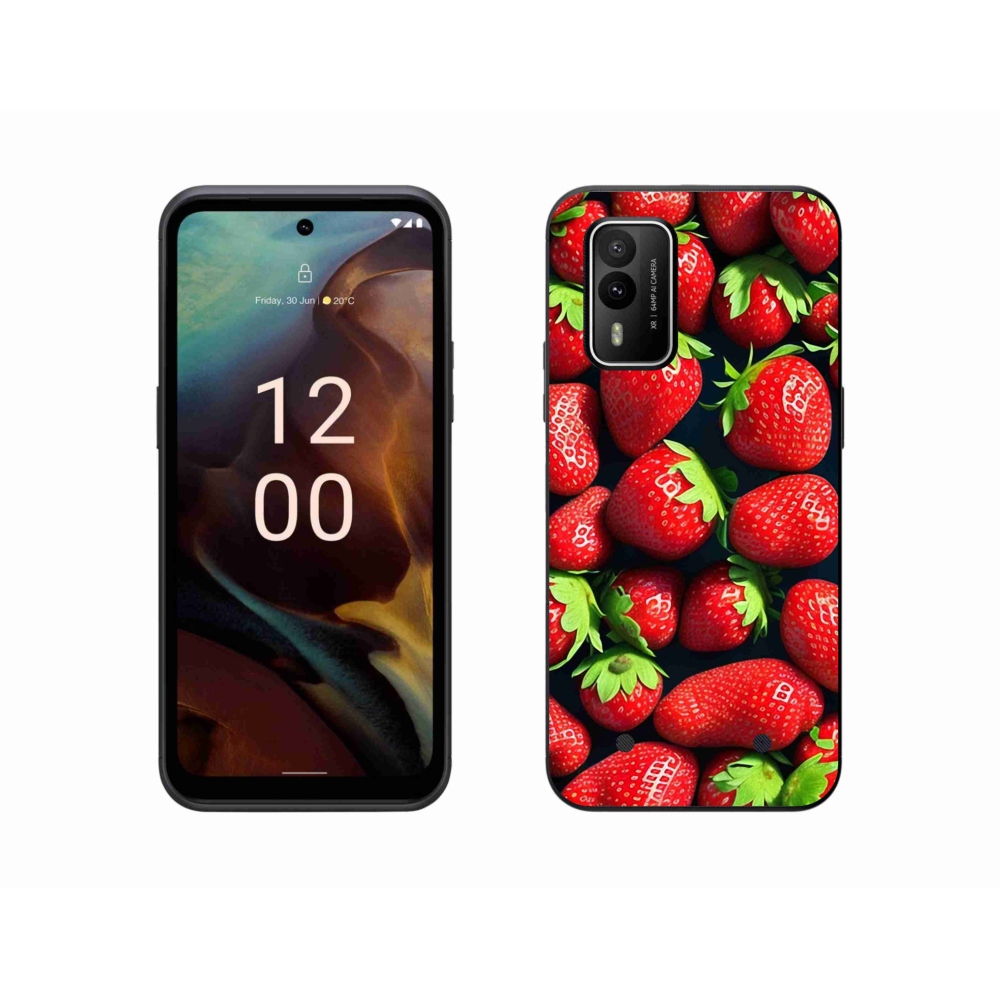 Gelový kryt mmCase na Nokia XR21 - jahody