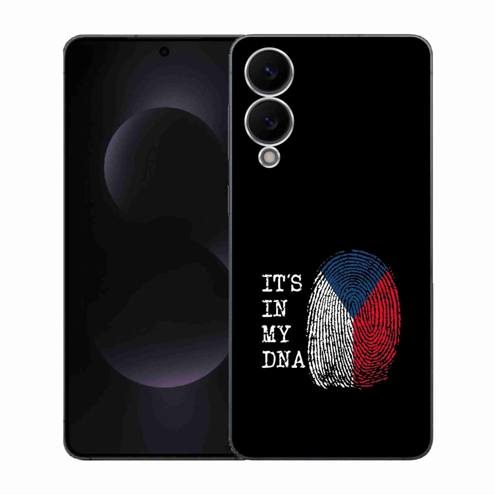 Gelový kryt mmCase na Samsung Galaxy S25 Edge - vlajka otisk prstu černé pozadí
