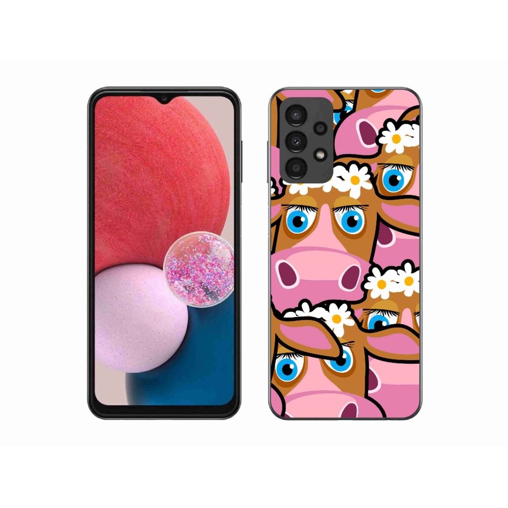 Gelový kryt mmCase na Samsung Galaxy A13 4G - kreslené kravičky