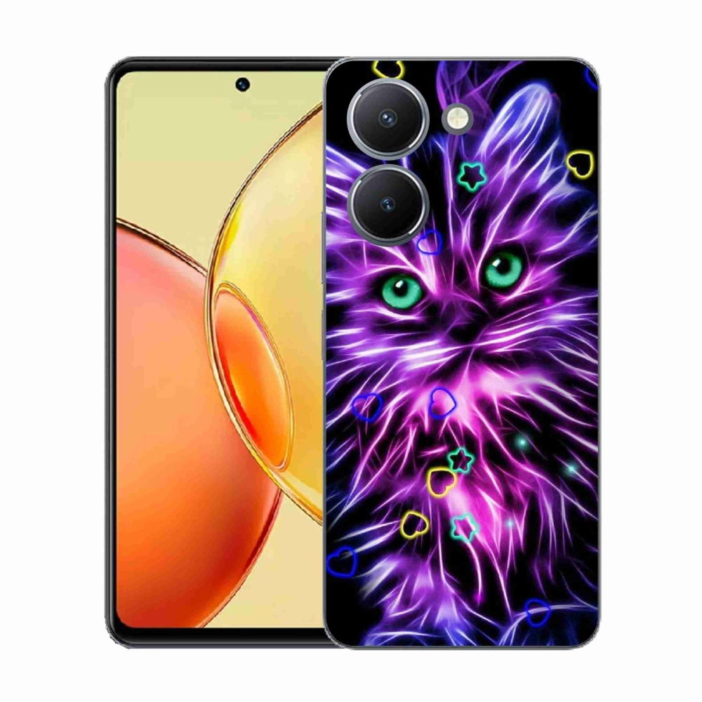 Gelový kryt mmCase na Vivo Y36 - abstraktní kočka