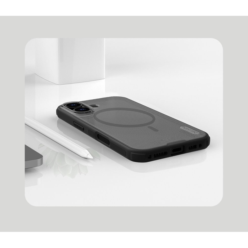 Nillkin Super Frosted PRO Magnetic Zadní Kryt pro Apple iPhone 17 Transparent Black