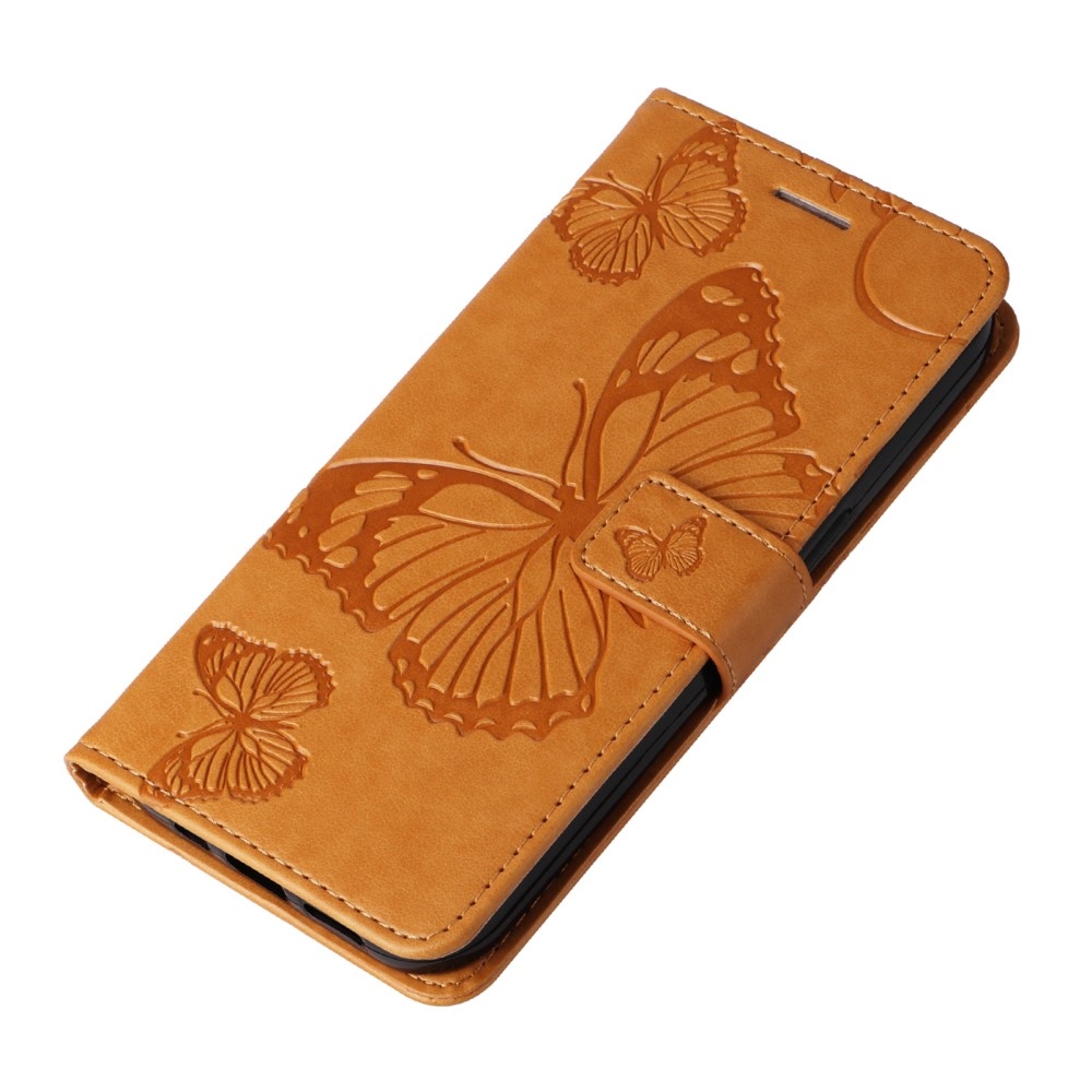 Big Butterfly knížkové pouzdro na Xiaomi Redmi Note 14 5G - žluté