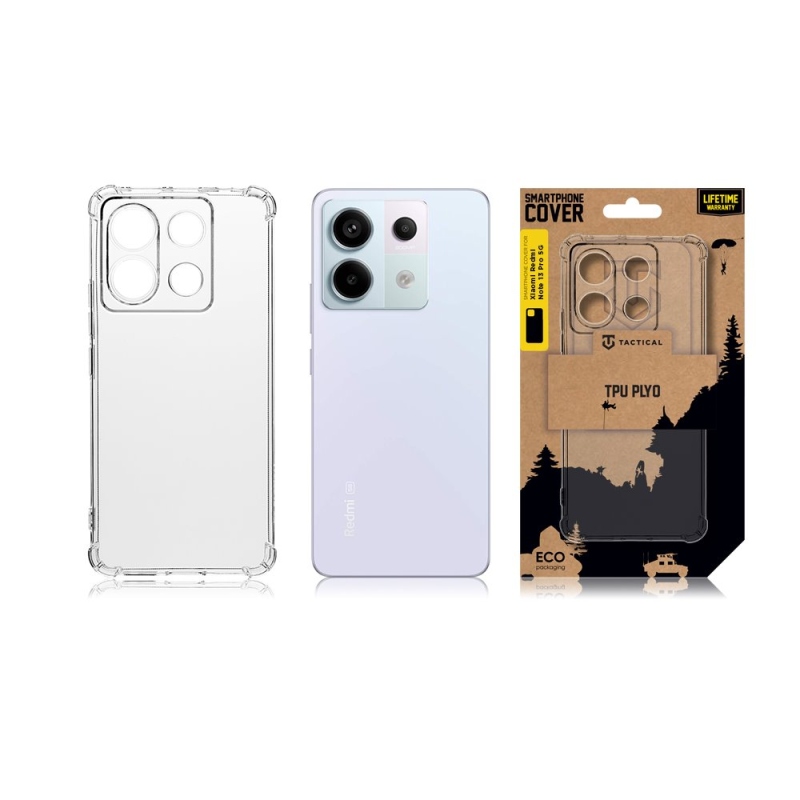 Tactical TPU Plyo Kryt pro Xiaomi Redmi Note 13 Pro 5G/Poco X6 5G Transparent