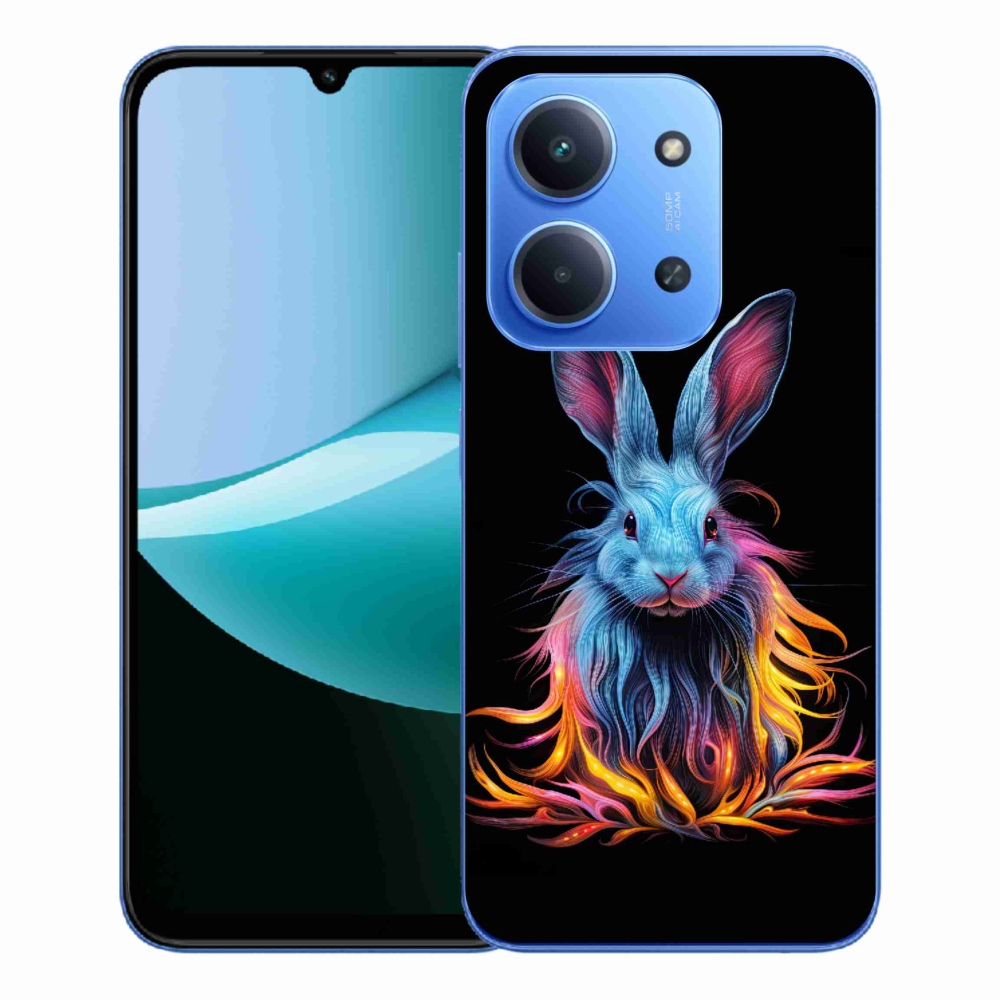 Gelový kryt mmCase na Xiaomi Redmi 15C 4G/5G (173mm) - abstraktní zajíc