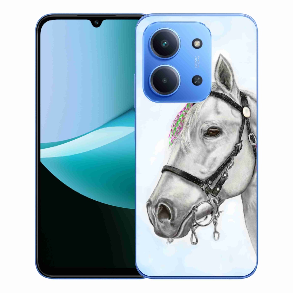 Gelový kryt mmCase na Xiaomi Redmi 15C 4G/5G (173mm) - bílý kůň 1