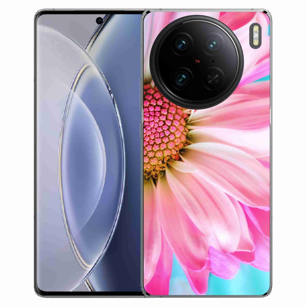 Gelový kryt mmCase na Vivo X90 Pro - růžová květina
