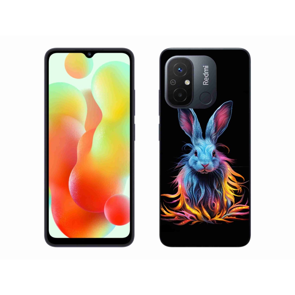 Gelový kryt mmCase na Xiaomi Redmi 12C - abstraktní zajíc